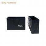 Customized Packaging Black Bag With Own Logo Shopping Paper Gift Bags Business For Shoes And Clothing for sale