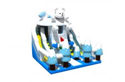China Ice And Snow Animals Themed 8x8x5.7m commercial inflatable slide supplier