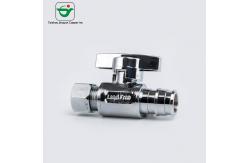 China 3/8''X1/2 Lead Free Polished Chrome PEX Brass Angle Valve supplier