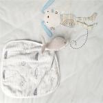 Custom Plush Animal Dolphin Soft Baby Doudou Comforter Plush And Stuffed Fish Toy for sale