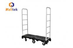 China Six Wheels Logistics Plastic Bottom U Boat Trolley With 500kg Load supplier