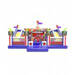 Colorful Inflatable Circus - Inspired Play Area Carnival Fun Zone with Slides for sale