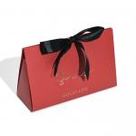 Creative Paperboard Triangle Jewelry Packaging With Ribbon for sale