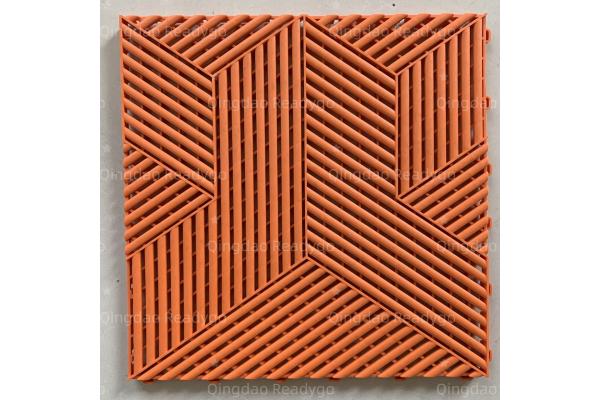Orange Garage Gym Floor Tiles Non Slip Garage Tiles Interlocking