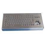 IP68 86 Keys Desktop Stainless Steel Keyboard Vandal Proof With Trackball / FN Keys for sale