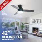 Reversible Blades 42 Inches MDF Reversible DC Motor Ceiling Fan with LED Light Source for sale