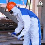 Antistatic disposable CAT III TYPE 5/6 Microporous Film + SMS Coverall for sale