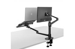 China Black Notebook LCD Stand / Dual Computer Stand Lift Rotation Increase Bracket supplier