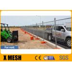 3.0mm Heavy Duty Galvanized Temporary Netting Fence With Concrete Block Base