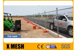 China 3.0mm Heavy Duty Galvanized Temporary Netting Fence With Concrete Block Base supplier