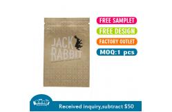 China Paper Kraft Bag Stand up Zipper Kraft Paper Pouch Waterproof Zipper Sealed Resealable supplier