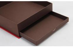 China Custom Made Double Drawer Rigid Cardboard Box Compressed Tea Gift Box supplier
