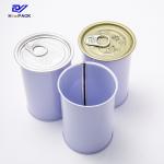 200 Gram 300 Gram Tin Box Round Purple 320ml Round Tin Containers