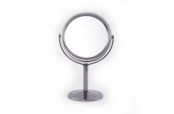 China Round Silver Cosmetic Table Top Mirror with Adjustable Design supplier