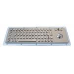 Rugged Rear panel mount dot braille keyboard with 38mm mechanical  trackball