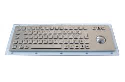 China Rugged Rear panel mount dot braille keyboard with 38mm mechanical  trackball supplier