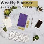 80GSM Paper Purse Size Planner With Hourly Schedule And Monthly Tabs