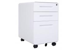 China ODM 3 Drawer Nightstands 0.02cbm Metal Mobile Pedestal For Stuff Room supplier