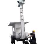 Superior Flexibility Mobile Security Camera Tower Mounted High Definition Cctv For Mine Monitoring for sale