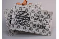 China Printed With Black Shiny Logos Custom Silicone Labels For Clothing supplier
