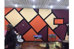 China Sponge Different Shape Ceiling Polyester Acoustic Panels For Studio Room supplier