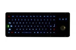 China Black Marine Usb Panel Mount Keyboard With Optical Trackball supplier