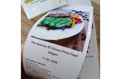 China RC Glossy Photo Paper Rolls Pigment Printing Inkjet Photo Paper Roll supplier