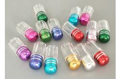 China Green 2ml Mini Plastic Bottle With Metal Cap Bullet Shell supplier