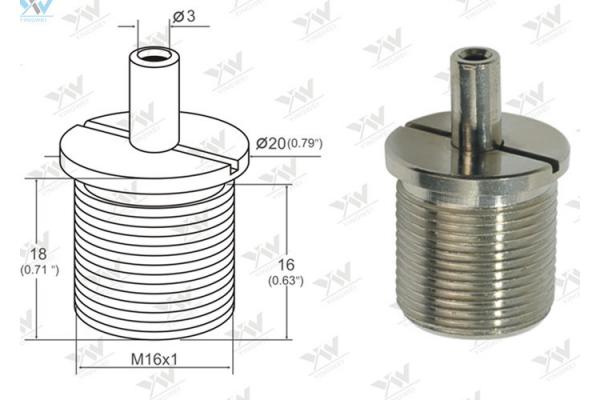 Key Flange Cap Aircraft Cable Adjustable Fittings M 16 Thread Compliant Design