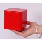 Mini Square Recycled Metal Tea Container Mooncake Box Empty Cannaburst Tin for sale