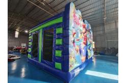 China Digital Printing Inflatable Bounce House With Slides Super Mario Inflatable Jumping Castle supplier