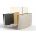 Optical Glass Sliding Half Height Turnstile Controlled Access Turnstiles for sale