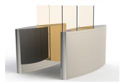 China Optical Glass Sliding Half Height Turnstile Controlled Access Turnstiles supplier