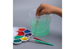 China 1L Clear Plastic Bucket With Lid Handle For Food Packaging Personalized Packaging supplier