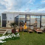 11000kg Modular Capsule House Luxury Modern Style with Customized Aluminum Plate Wall for sale