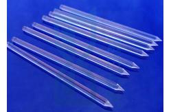 China Cone Shape End Clear Fused Quartz Rod For Heating supplier