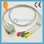 Nihon Kohden BR-019P 3 lead ECG cable,snap,IEC for sale