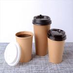 Kraft PE Coating Disposable Bio-Degradable Paper Coffee Cups For Hot Drinking for sale