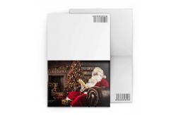 China Merry Christmas Custom Lenticular Printing Greeting Card With Santa Claus 3D Effect supplier
