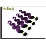 Purple Ombre Virgin Hair Bundles Deep Curly Weave Natural Color Mshere Human Hair for sale