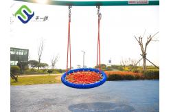 China Round Kids Playground Nest Swing Seat 100cm Black With Hanging Rope supplier