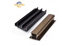 China Glossy Anodizing Black Window Aluminium Profile Custom Shapes And Length supplier