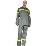 New Type Wildland Firefighting Suit with Reflective Tapes for Men Buttons and Velcro Jacket and Pants Standard Firefighting Uniform for sale