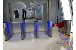 China Office Access Control Turnstiles 60cm Passage Width Flap Barrier Turnstile supplier