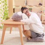 Cute Plush Seat Cushions Hamster Shape Cotton Material With Zipper 45 * 90CM