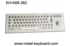 China Kiosk Self - Service Terminal Metallic Industrial Keyboard with Trackball , USB supplier