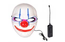 China Clown Scary Halloween LED Face Mask Adjustable 3 Flashing Modes supplier