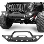 Jeep Wrangler Rock Crawler Front Off Road Metal Bumpers 63*16in Carbon Black for sale