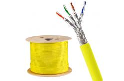 China 1000FT SFTP CAT7A Cable 23AWG Yellow PVC Jacket Cable For 1000MHz Performance supplier