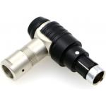 Alvin'S Cables Compatible Fischer S102 3 Pin Male Right Angle Connector For ARRI Alexa RED DSMC2 Sony Venice for sale